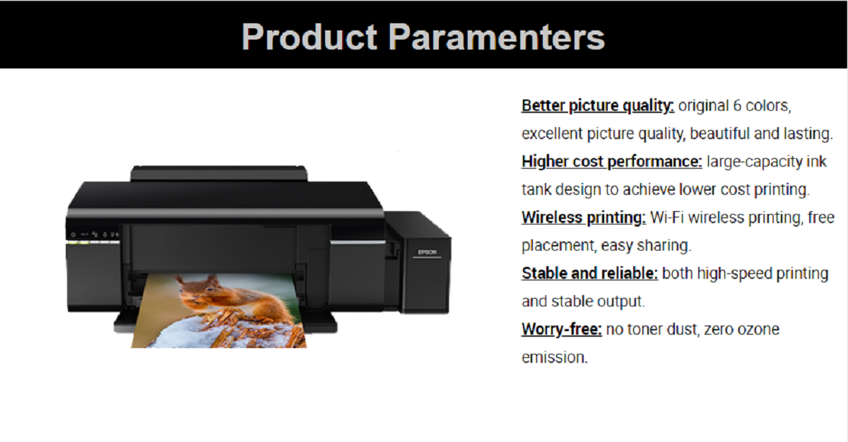 Epson L805 Printer Original Printer-PET Film Desktop Printing 